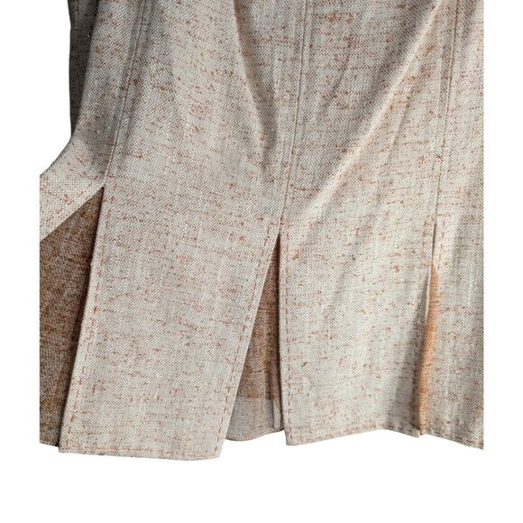 Elie Tahari Midi Skirt Womens Sz 6P Pigalle Tweed Lacey Pleats Retro Academia - Picture 6 of 10